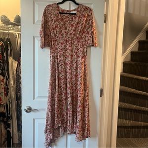 Vintage style rose print dress